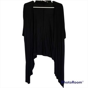 Ginger Black Half Sleeve Cardigan with Tie Knot Front